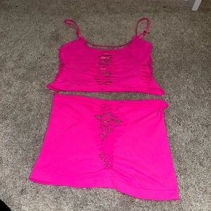 Slit weave rave outfit